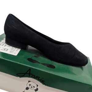 Annie Black Fabric Comfort Low Heel Dress Shoes Women Size 6M Style 2116